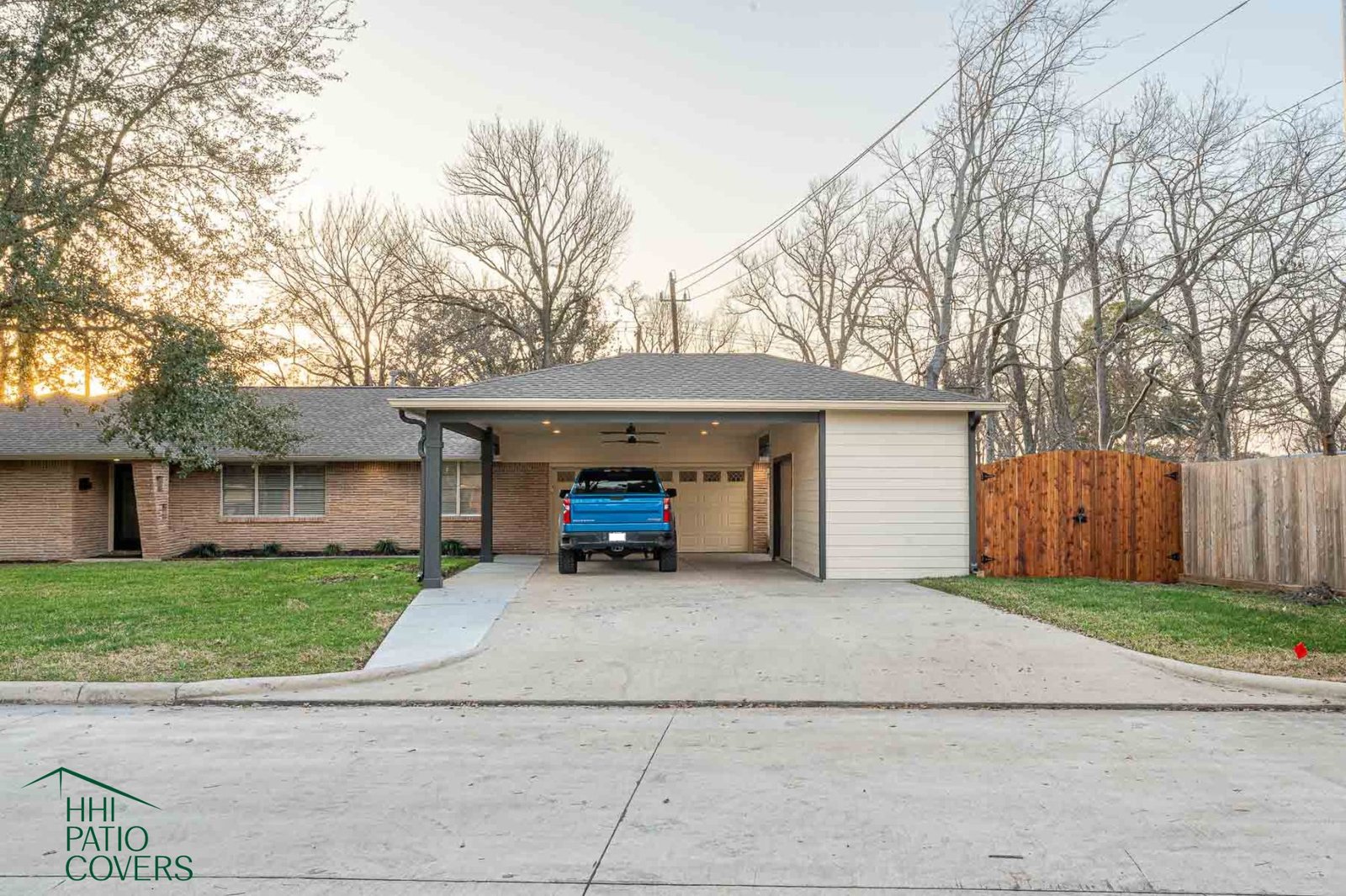 Carport with Attached Storage Building in Houston_2